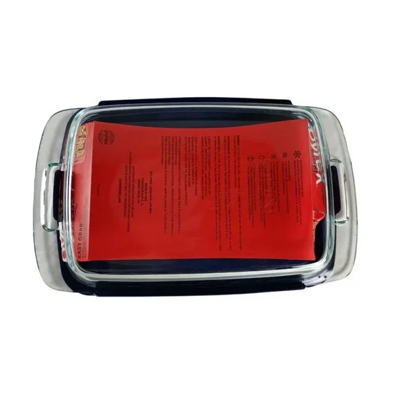 Pyrex Easy Grab Glass Casserole Baking Dish 3qt. 13x9x2 W/Blue Lid New - Picture 6 of 8